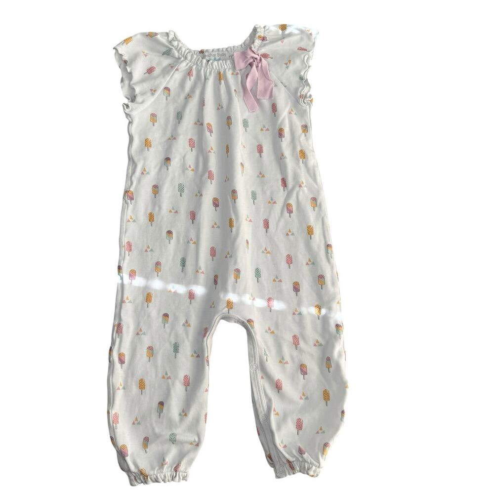 Feather Baby Sleeveless Romper Girls Ice Cream White 12-18 Months